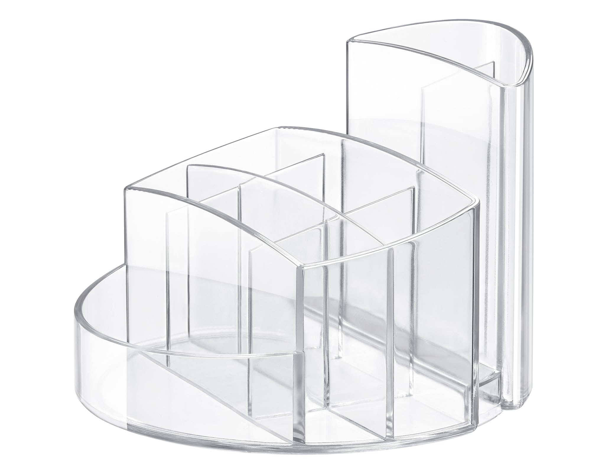 HAN 17460-23, RONDO Desk tidy. Elegant, glossy, premium quality with 9 compartments, transparent crystal-clear