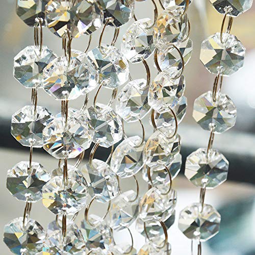 Crystal Beads for Chandelier Centerpieces 26.5Ft Clear Glass Crystal
