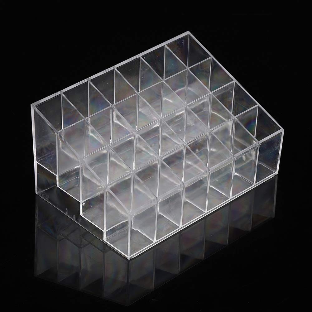 24 Grids Transparent LipStick Holder Display St and Cosmetic Makeup Organizer Makeup Storage Box Nail Polish, Brushes, LipStick