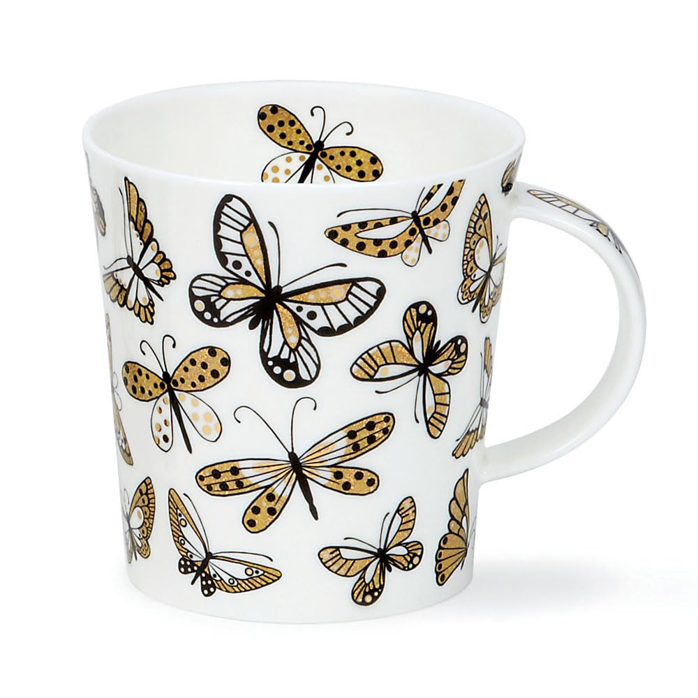 DUNOON Lomond Shape Butterfly Design Mug 0.32 Litre Fantasia (Round)