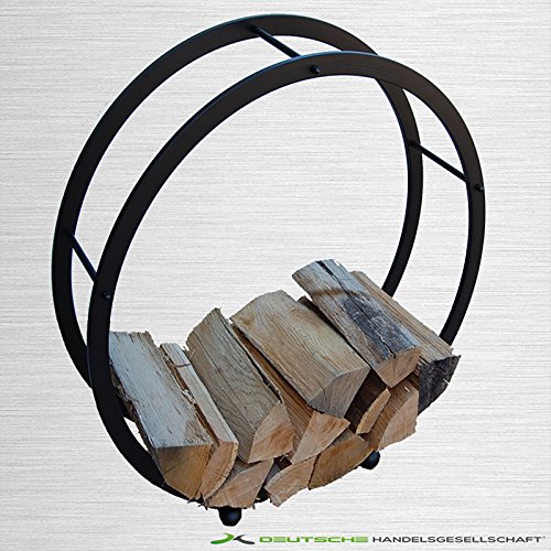 DH Kaminholzregal Kaminholzständer Holzkorb Kaminholzhalter rund Ø 70cm