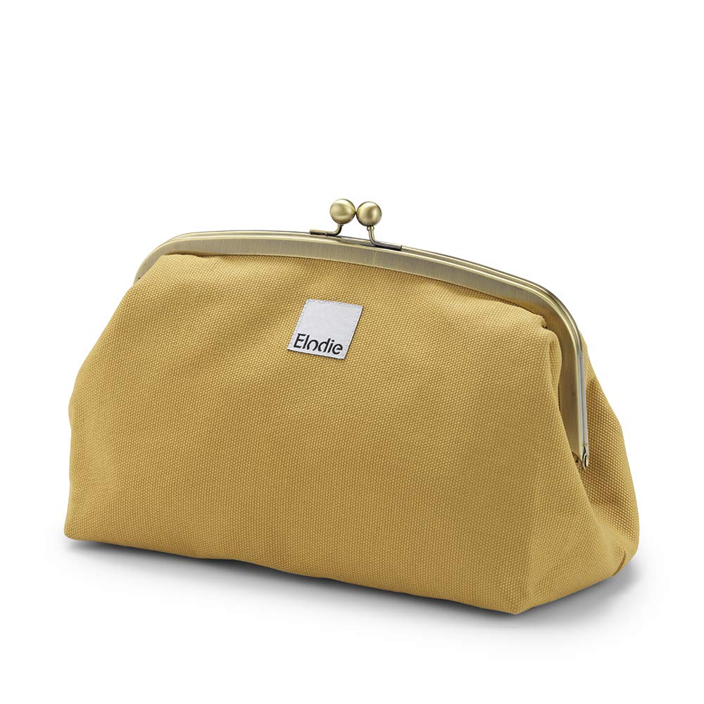 Elodie Details Wash Bag/Toiletry Bag Zip&Go Vintage Look in Canvas with Large Opening - Gold, Yellow