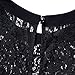 vanberfia Women's Long Sleeve Lace Patchwork Loose Casual Mini Chiffon Dress (XXL, 6556)