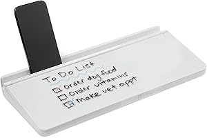 �鶹�� Basic Desktop Dry Erase Whiteboard with Organizer and Accessories, White, 1 Pack