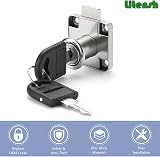 Litensh Cam Lock 22mm 4 Pack Cabinet Lock with 2 Keys Zinc Alloy 40x40mm view 2