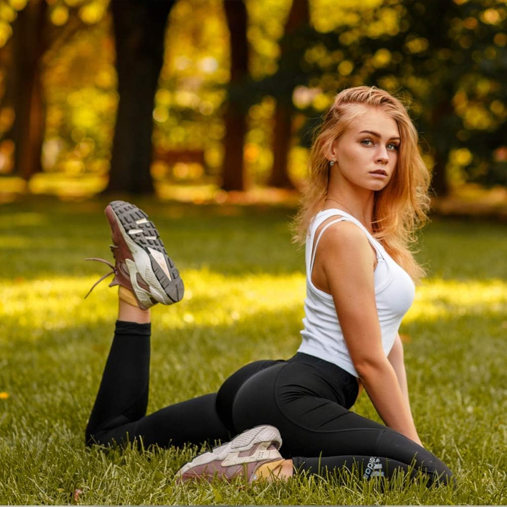 yeuG Womens Leggings-High Waisted Leggings for Women-Soft Compression Tights for Tummy Control Yoga Running Workout : Clothing