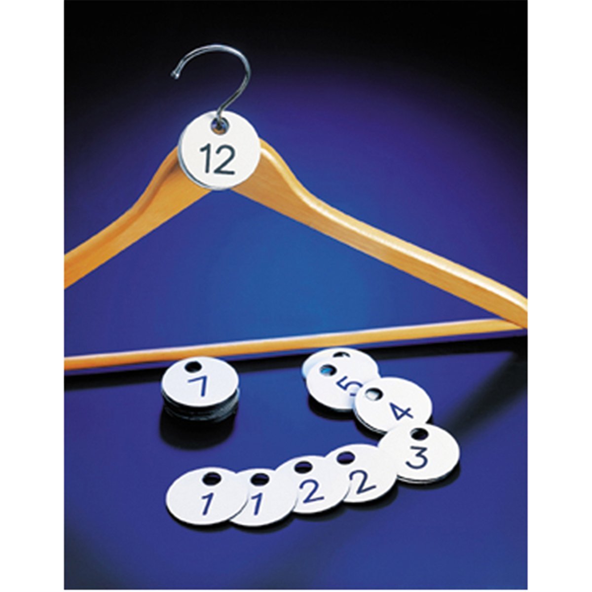 Cloakroom Duplicate Numbers 1-100 Ø 4,5 Cm White Pvc - 1 Units