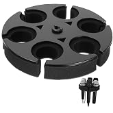 Multi Microphone Holder, Hold Up to 6 Microphones, Wired and Wireless Mic Holder for Stand, Aluminum, Black