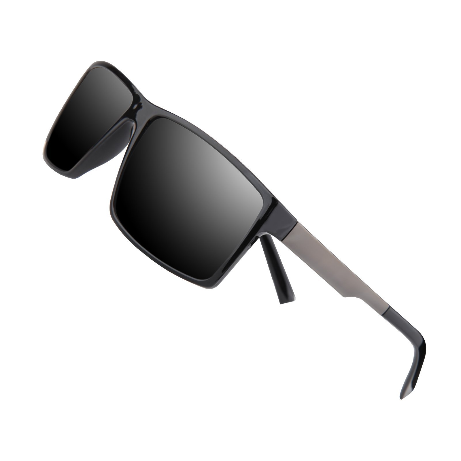 Wayfarer Polarized Sunglasses for men Women Driving Fishing Vintage Unisex Sun Glasses (Grey)