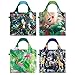LOQI Nature1 Collection Pouch, Set of 4 Reusable Grocery Bag, Multicolor