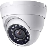 Real HD 2MP Dome TVI AHD CCTV Surveillance Security Camera, 2.8mm 100&deg; Wide Viewing Angle, 1080P Dome Camera, 65ft IR Night Vision, Outdoor, Compatible with Analog TVI AHD CVI DVR, Full Metal Housing