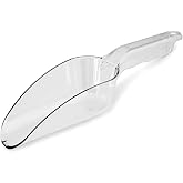 New Star Foodservice Polycarbonate Plastic Utility Ice Scoop, Clear, 12 oz | Commercial Grade
