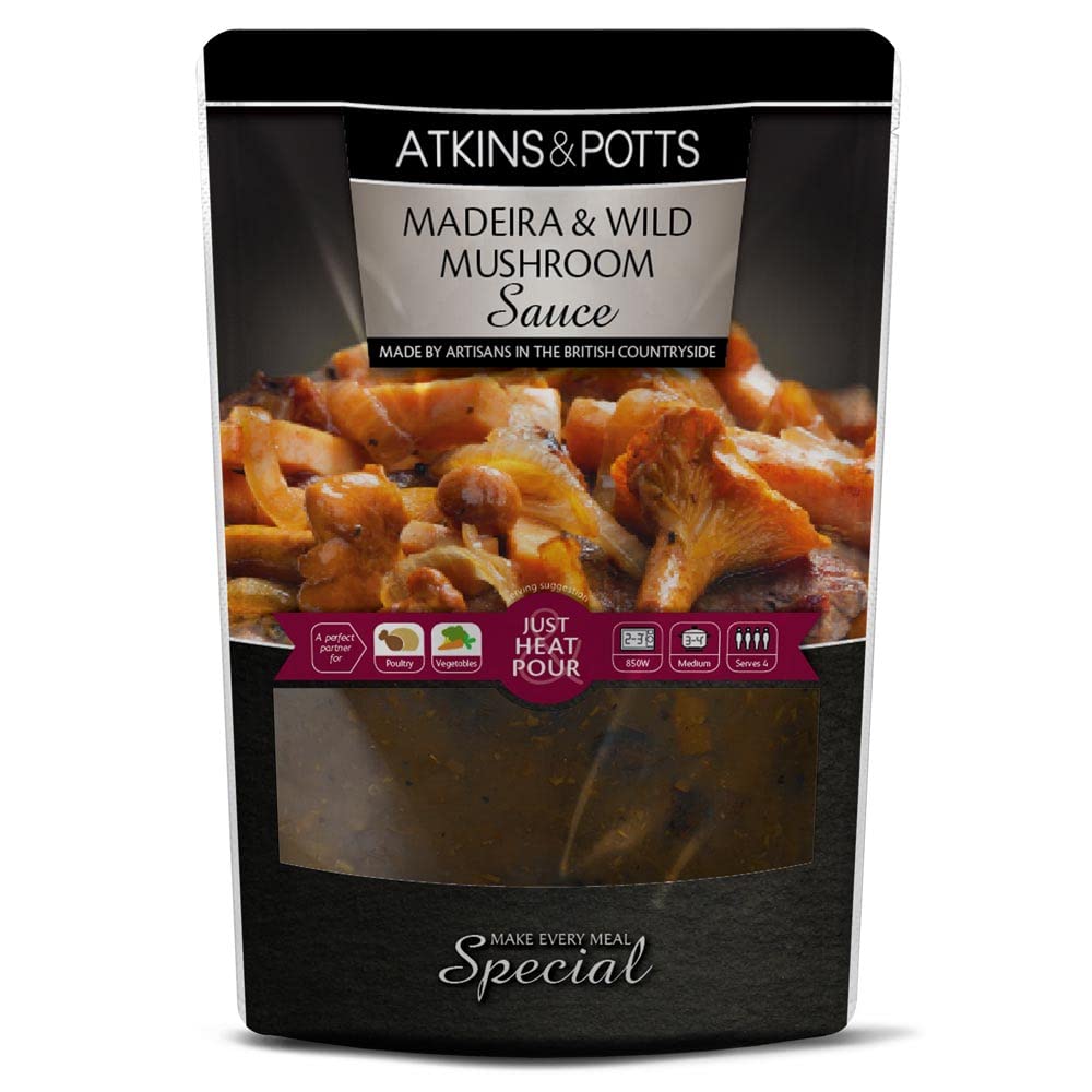 Atkins & Potts Madeira and Wild Mushroom Finishing Sauce, 350 g