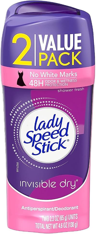 Lady Speed Stick Invisible Dry Antiperspirant Deodorant Shower Fresh 2.3oz 2
