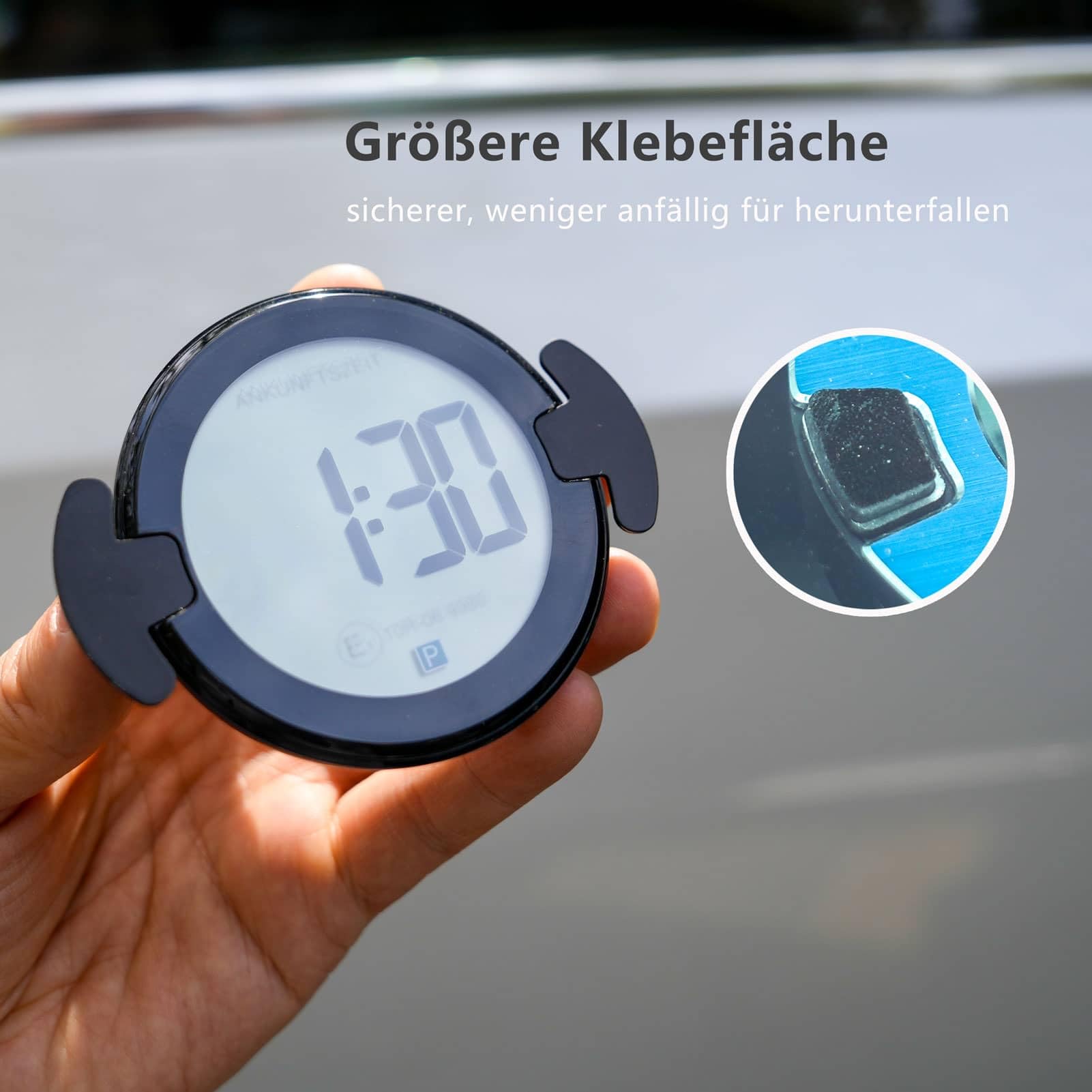 fidnichitem 4PCS Ersatz Metallplättchen mit 5962 Klebepads Kompatibel mit OOONO P-DISC NO3/NO2/NO1/CO-DRIVER NO2 Doppelseitiges Klebeband Parkuhrpad (Modell A) 4