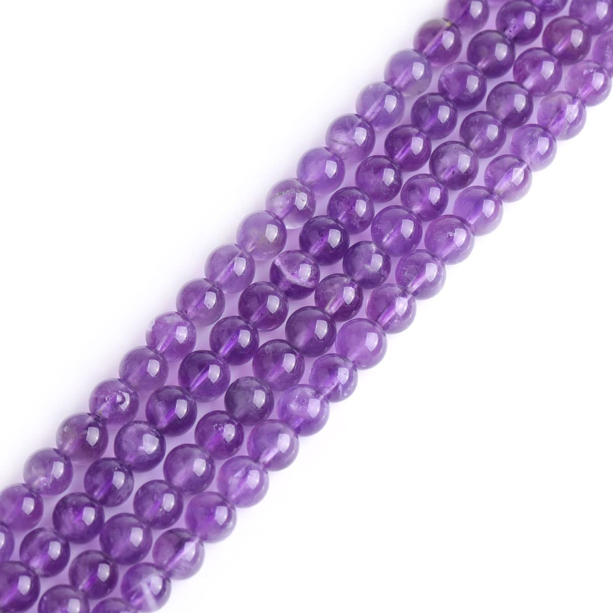SHGbeads 6mm Light Purple Amethyst Semi Precious Gemstone Round Loose Beads for Jewellery Making DIY Handmade Craft Supplies 15" — image 1