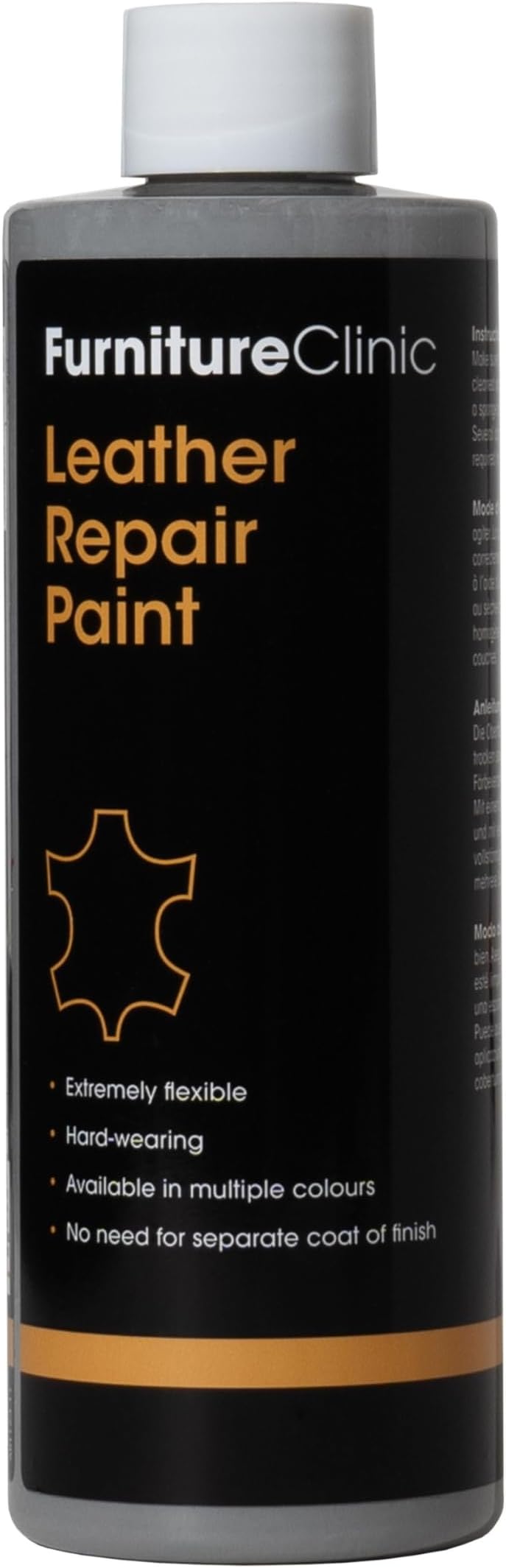 Furniture Clinic Leather Repair Paint & Dye Light Grey 250ml
