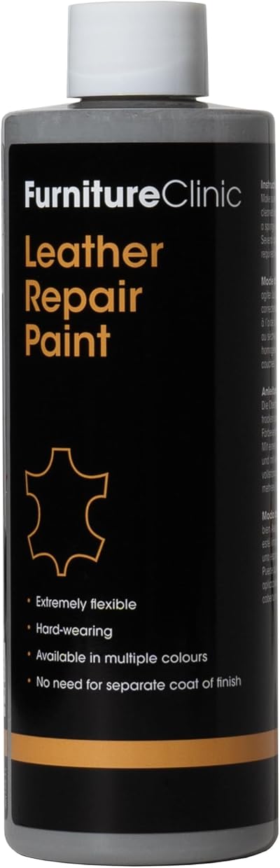Furniture Clinic Leather Repair Paint & Dye Light Grey 250ml