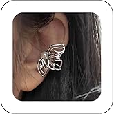 Xduargs Boho Butterfly Wing Ear Cuff Earrings Vintage Pearl Butterfly Cuff On Earrings Silver Butterfly Cuff Cartilage Earrings Butterfly No Piercing Clip Earrings Jewelry for Women