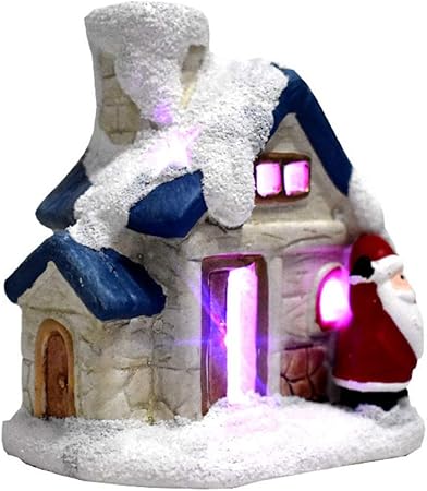 Nuobesty Led Light Up Holiday Cottage Christmas Village Christmas Town Christmas Scene Village Houses Town Tabletop Christmas Ornament Party Supplies Amazon Co Uk Kitchen Home