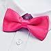 Alizeal Pre-tied Boy's Bow Tie Fancy Plain Adjustable Bow ties, Hot Pink