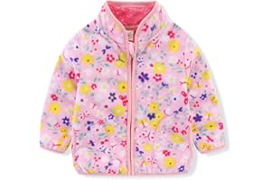 Feidoog Toddler Kids Polar Fleece Warm Jacket Baby Boys Girls Autumn Winter Zip-up Lightweight Long Sleeve Jacket