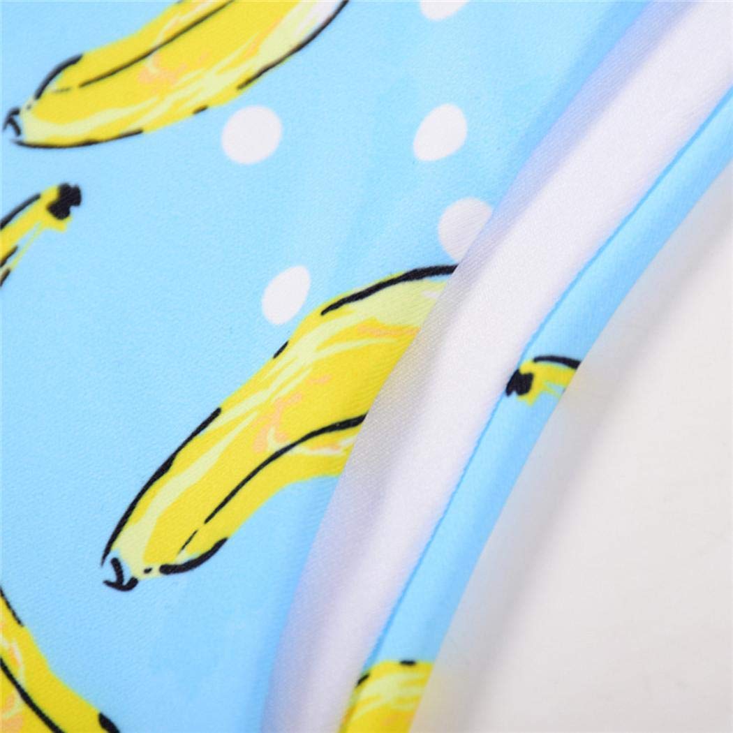 Pinsparkle Women Bathing Suits Floral Halter Neck Bandage Bikini Two Piece Swimsuits Sets Yellow Blue