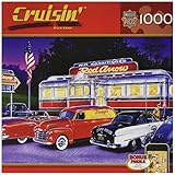 MasterPieces Cruisin' Dinner at the Red Arrow Jigsaw Puzzle, Art by Bruce Kaiser, 1000-Piece
