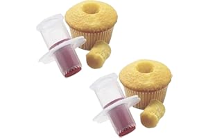 2Pcs Random Color Cupcake Corer Decorating Divider Pastry Corer Model Cake Filler Corers Corers and Pitters Fruit and Vegetab