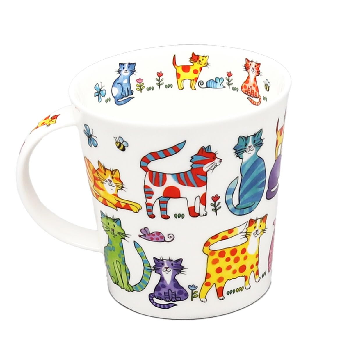 Dunoon Caingorm Fine Bone China Colourful Crew Cats or Dogs (0.48L, Cats)