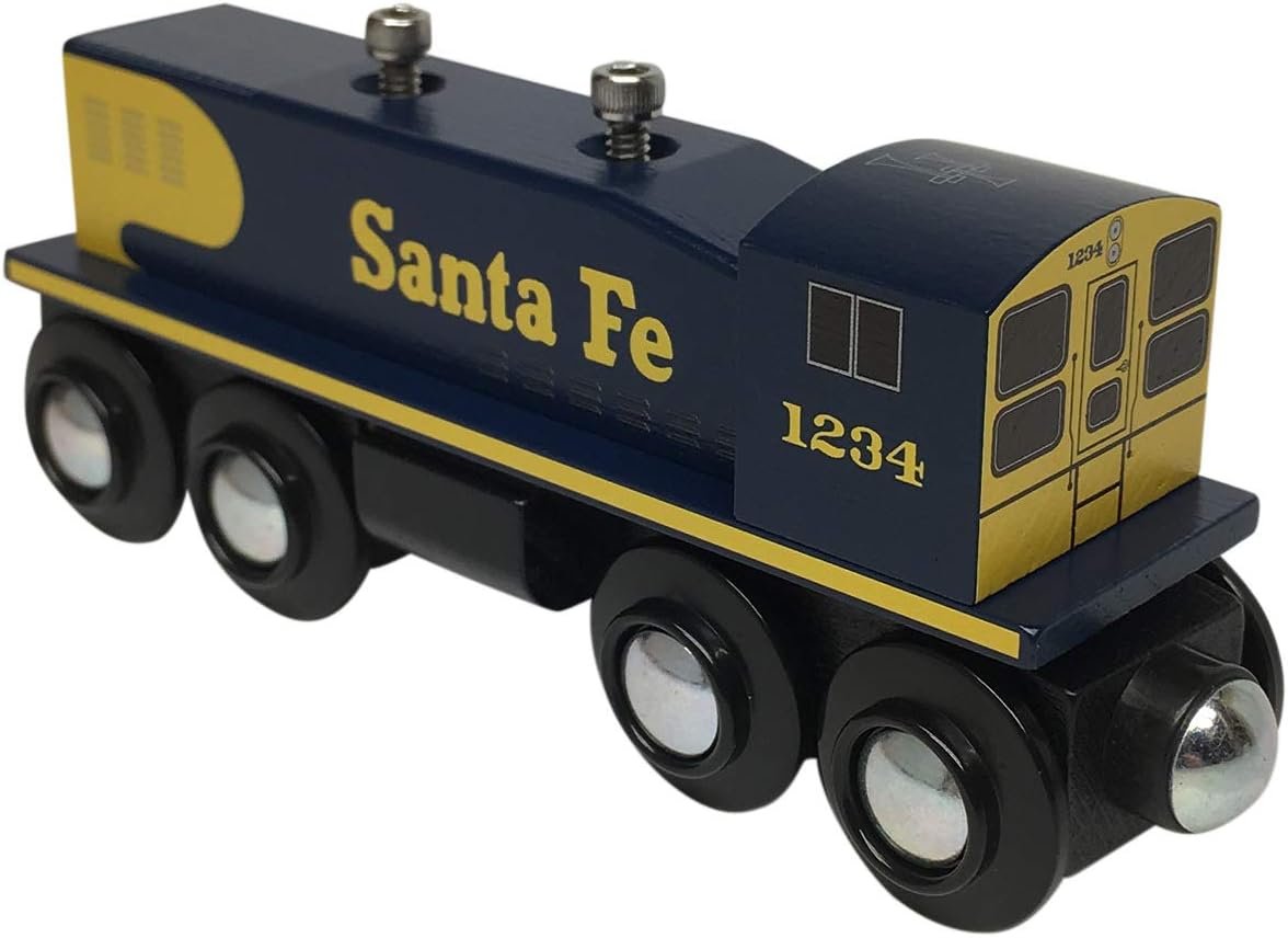 Santa Fe Diesel Switcher Engine Wooden Train Choo Choo Track & Toy Co