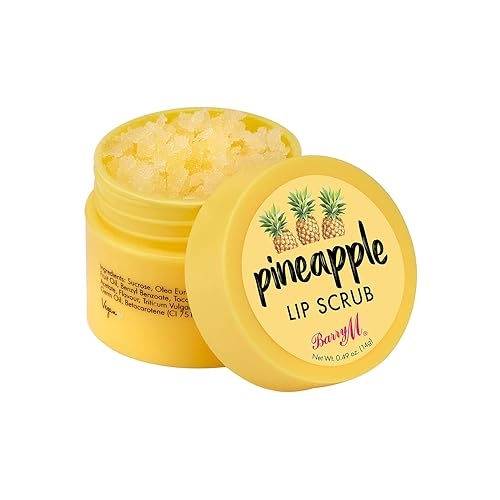 Barry M Cosmetics Lip Scrub Exfoliating Lip Treatment, Pineapple, Colour