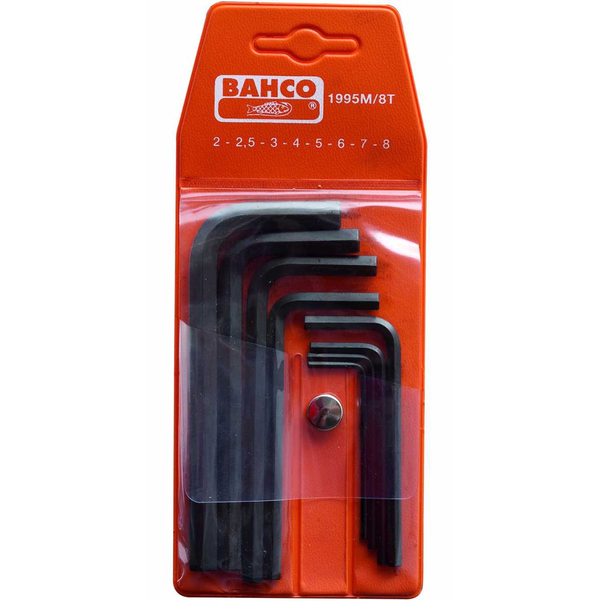 Bahco 1995M/8T Hexagon Offset Screwdriver Set, Black/Orange, Set of 8 Piece