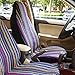 INFANZIA Baja Front Seat Covers Saddle Blanket Auto Seat Cover with Seat Belt Covers Fit Car Truck Van SUV, 4Pcs, Blue