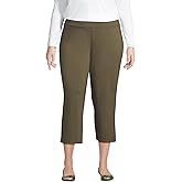 Lands' End Womens Starfish Crop Pants Forest Moss Plus 2X