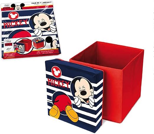 Disney LR3054 Mickey - Caja de juguetes plegable (31 x 31 x 33 cm): Amazon.es: Hogar