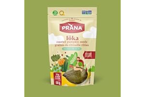 Prana - Loka-Roasted Shelled Pumpkin Seeds-Sea salt, Canadian Grown, Regenerative, Non GMO,Gluten Free, High Protein, High Fi