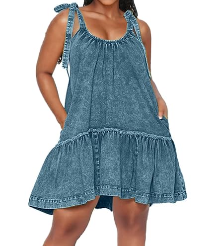 Frye Ladies Dress Size XXL, Light Wash Denim at Amazon Women's Clothing store