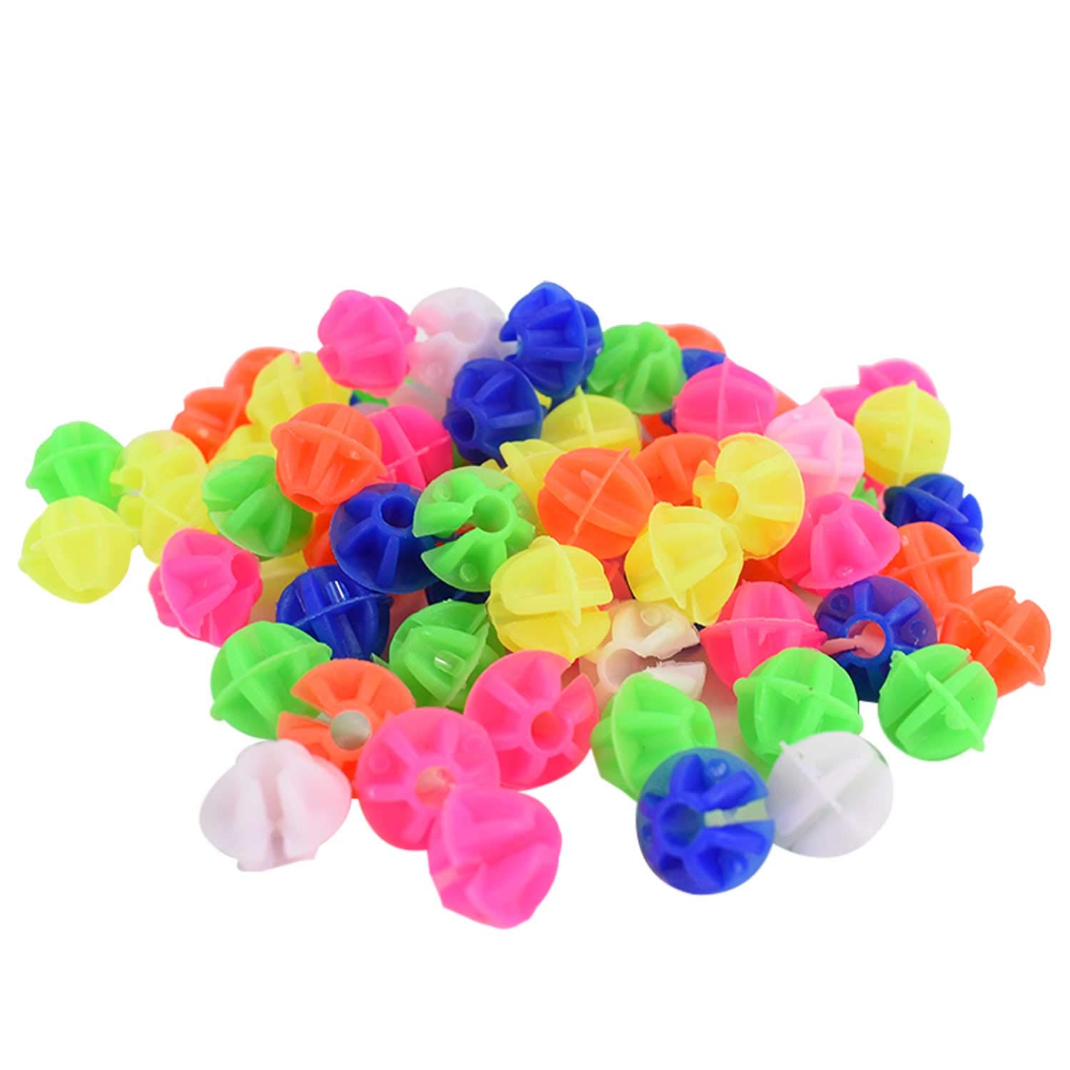 72 Pack of Bicycle Spokey Dokey Beads - Multicoloured – Wheelchair Spoke Beads – Colourful Bike & Wheel Chair Accessories x72 Blue, Green, Yellow, Pink, White and Orange – by TRIXES