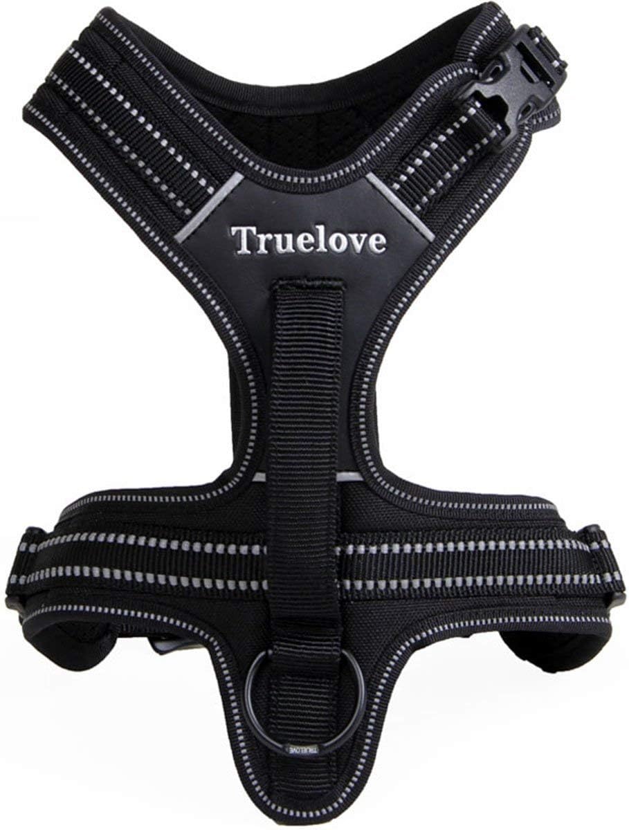 Truelove Dog Harness With Handle Soft Padded Pet Harness Vest,Reflective Material,Adventure Training,Strong Oxford Outer Layer For Larger Dogs TLH5551 (Black,XL) - Image 5