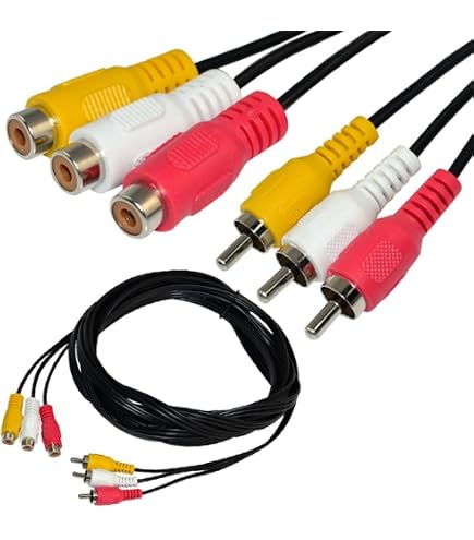 Amazon.com: Lapetus 10ft 3 RCA Male to Female Audio Composite
