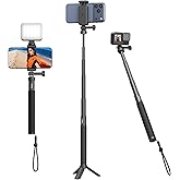 SmallRig Invisible Selfie Stick Tripod for Action Camera, 37.4in Extendable Pole with Phone Clamp for GoPro 13/12, for Insta3