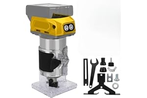 Cordless Wood Router for Dewalt 20V Max Battery, 30000RPM Brushless Motor 1000W, Hand Palm Trimmer Router for Wood Working Sl