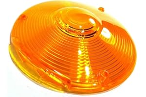 C2W Replacement Lens 4" Round Amber Plastic 3 Screws Peterbilt Fits Kenworth Freightliner