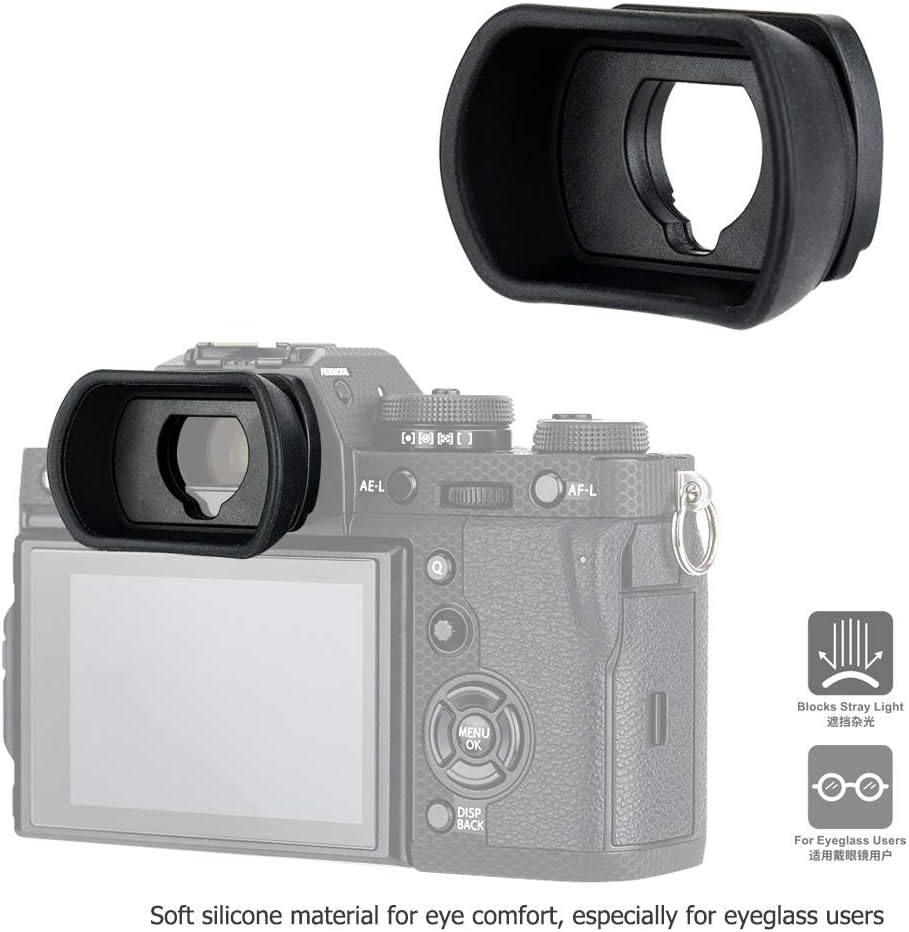 KIWIFOTOS Eyecup Eyepiece for Fujifilm Fuji X-T4, X-T3, X-T1, X-T2, GFX100S, GFX 100, GFX-50S, X-H1 Replace Fujifilm EC-XT L - Image 4