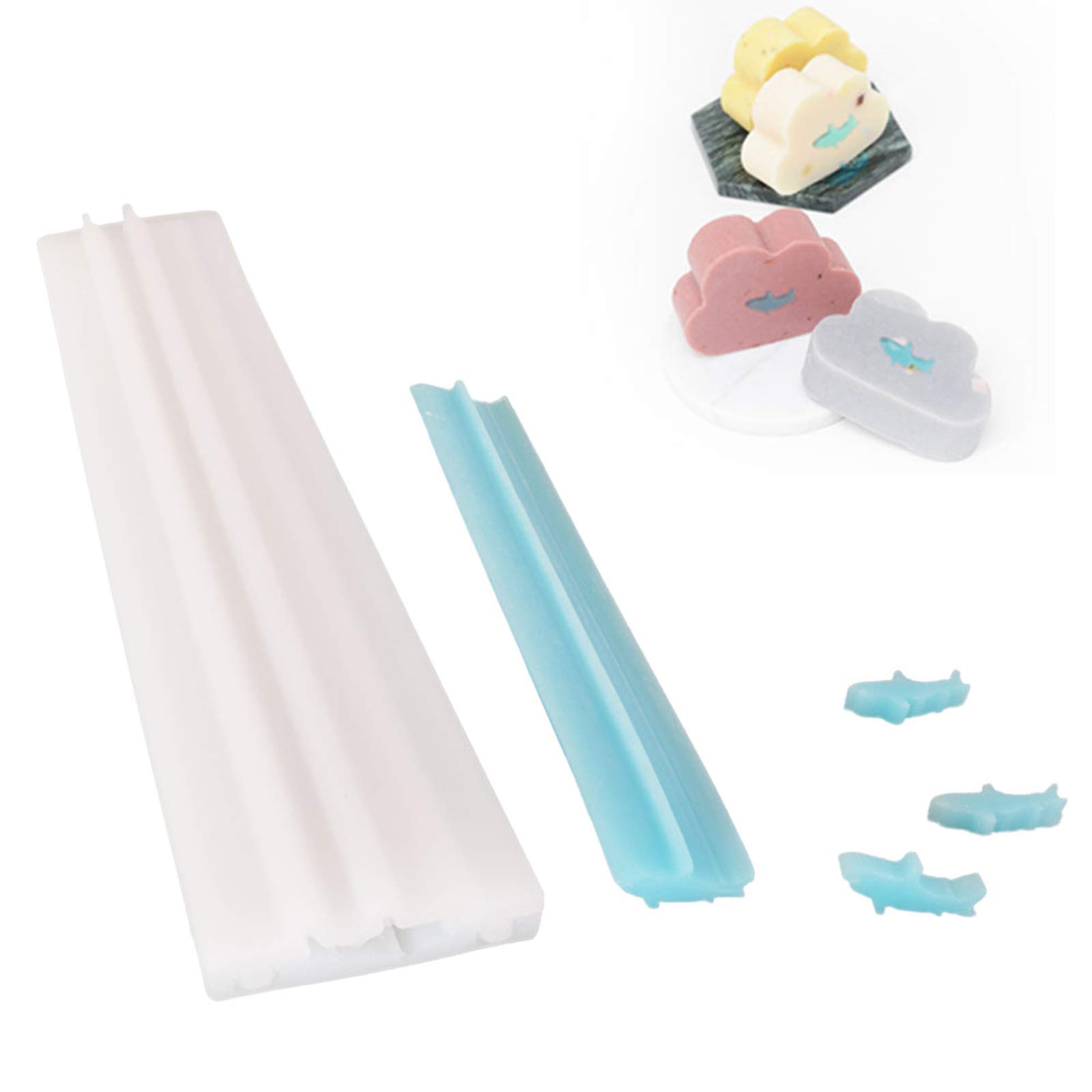 Tube Column Silicone Soap Mold Embed Soap Making Tool Candle Aromatherapy Mold DIY Baking Columnar Mousse Cake Core Mould Chocolate Fondant Tool for DIY Craft Dessert Party Decoration(Dolphin)