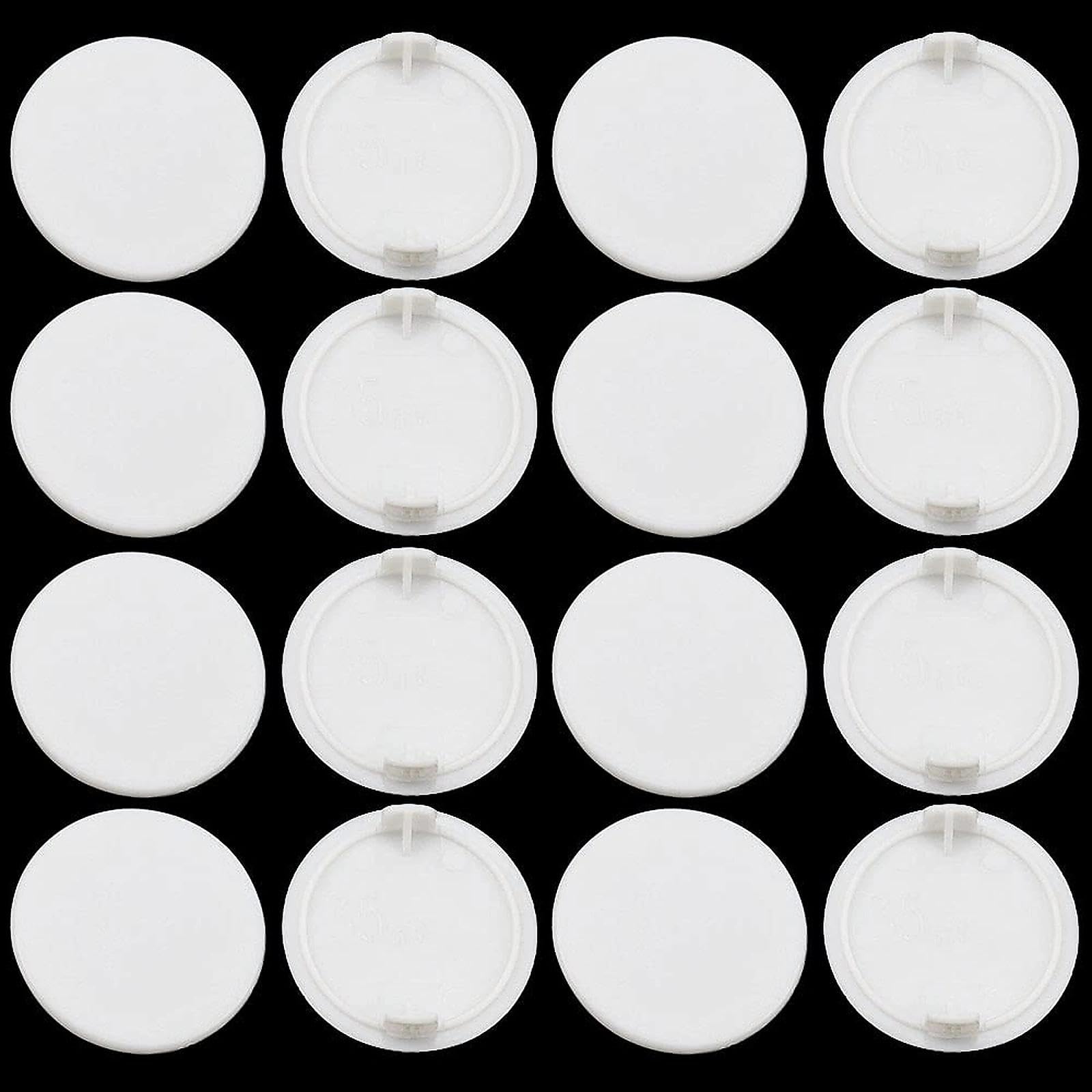PLCatis Hinge Hole Cover Caps 25-Pack Hinge and Bracket Supplies 35mm White Colour for Kitchen Cabinets