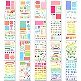 20 Pieces,Over 1000 Different Patterns of Journal Stencil Painting Stencil Letter Stencil Planner Stencil for DIY Craft,Scrapbooking and DIY Craft