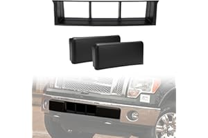 HAKA TOUGH Front Bumper Trim Center Cover Kit for Ford F150 2009-2014,Durable Plastic Black Grille & Front Bumper Guards Pads End Caps Cover .(3PCS)