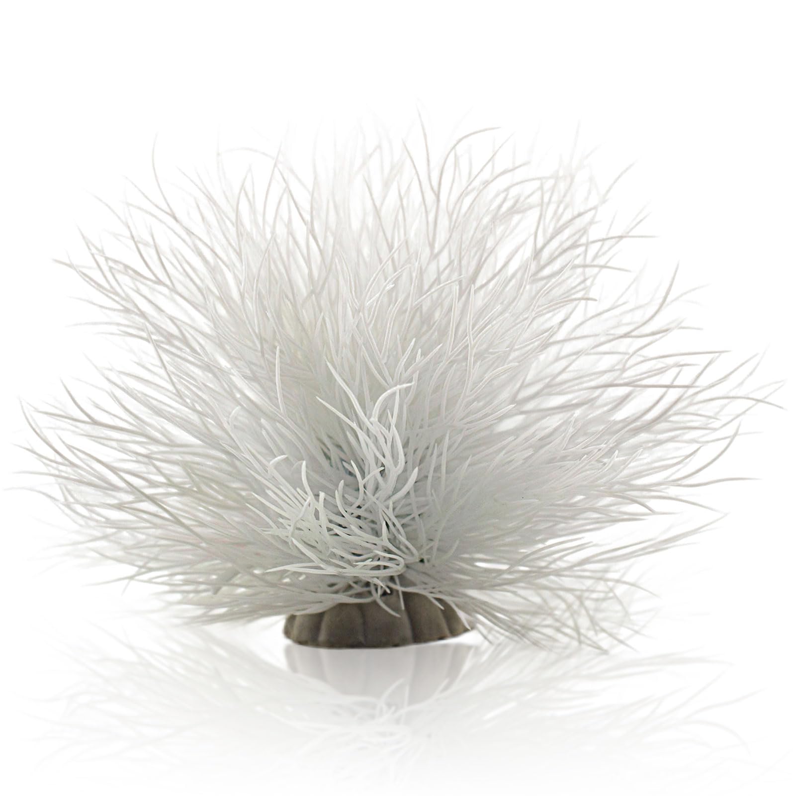 TAOMYPETS Fish Tank Decorations Aquarium Plants Plastic Artificial Décor (White)